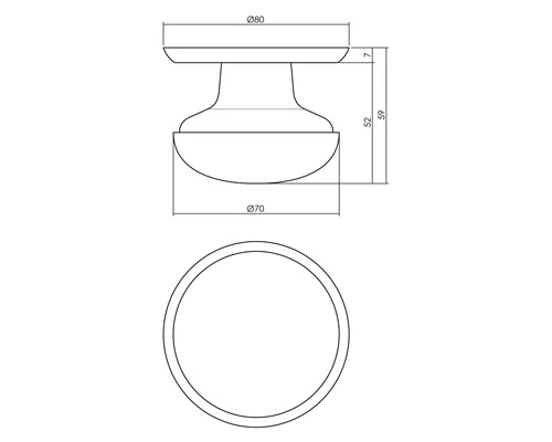 INTERSTEEL Voordeurknop Zwaar Messing Ongelakt 3 INTERSTEEL Voordeurknop Zwaar Messing Ongelakt - Afbeelding 3