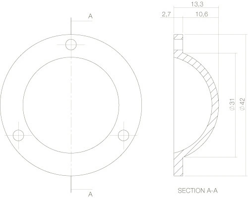 INTERSTEEL Afdekplaatje Voordeurknop Messing Getrommeld 2 INTERSTEEL Afdekplaatje Voordeurknop Messing Getrommeld - Afbeelding 2