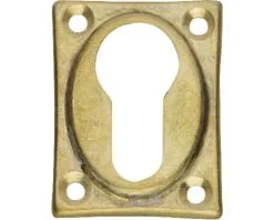 INTERSTEEL Rozet Vierkant Met Profielcilindergat Messing Getrommeld