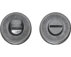 INTERSTEEL Rozet Rond Met WC-/badkamersluiting Oud Grijs