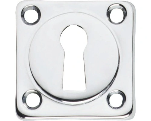 INTERSTEEL Rozet Vierkant Met Sleutelgat Chroom 1 INTERSTEEL Rozet Vierkant Met Sleutelgat Chroom