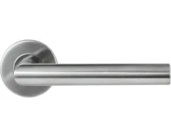 Deurkruk Paar Corner Op Rozet RVS Mat