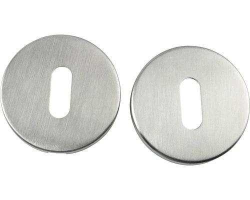 Rozet Rond Met Sleutelgat RVS Mat 1 Rozet Rond Met Sleutelgat RVS Mat