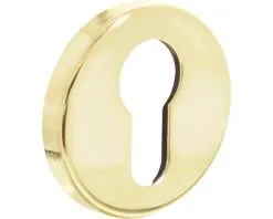 INTERSTEEL Rozet Rond Met Profielcilindergat Messing Gelakt