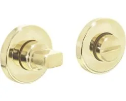 INTERSTEEL Rozet Rond Met WC-/badkamersluiting Messing Gelakt