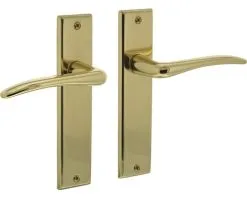 INTERSTEEL Deurkruk Paar Mars Op Blindschild Messing Gelakt