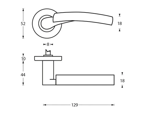 INTERSTEEL Deurkruk Paar Bryan Op Rozet Chroom Nikkel 2 INTERSTEEL Deurkruk Paar Bryan Op Rozet Chroom Nikkel - Afbeelding 2
