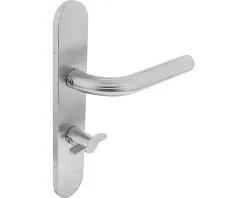 INTERSTEEL Deurkruk Paar Sander Op Schild Met WC-/badkamersluiting WC63/8 RVS Geborsteld