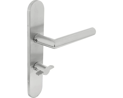 INTERSTEEL Deurkruk Paar Laura Hoek 90° Op Schild Met WC-/badkamersluiting WC63/8 Rechts RVS Geborsteld 1 INTERSTEEL Deurkruk Paar Laura Hoek 90° Op Schild Met WC-/badkamersluiting WC63/8 Rechts RVS Geborsteld