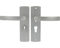 AXA Veiligheidsbeslag Curve Plus Kort 6675-10-29/55K Kruk/kruk PC55 Anti-kerntrek RVS-kleurig