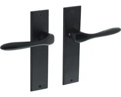 INTERSTEEL Deurkruk Paar Banaan Op Kort Blindschild Zwart Mat