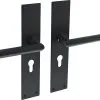 INTERSTEEL Deurkruk Paar Jura Op Schild Met Profielcilindergat PC55 Zwart Mat