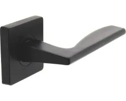 INTERSTEEL Deurkruk Paar Apollo Op Vierkant Rozet Zwart Mat