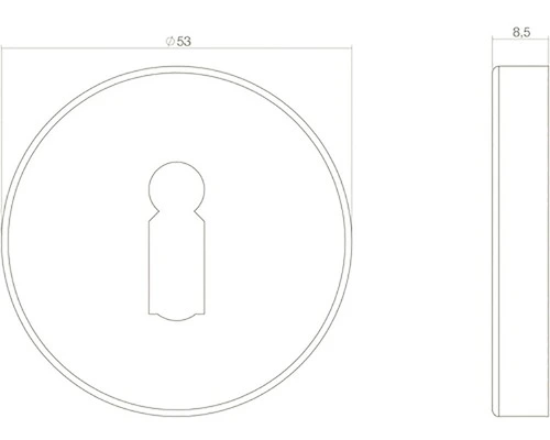 INTERSTEEL Rozet Rond Met Sleutelgat Zwart Mat 2 INTERSTEEL Rozet Rond Met Sleutelgat Zwart Mat - Afbeelding 2
