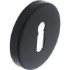 INTERSTEEL Rozet Rond Met Sleutelgat Zwart Mat