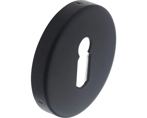 INTERSTEEL Rozet Rond Met Sleutelgat Zwart Mat 1 INTERSTEEL Rozet Rond Met Sleutelgat Zwart Mat
