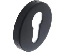 INTERSTEEL Rozet Rond Met Profielcilindergat Zwart Mat