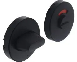 INTERSTEEL Rozet Rond Met WC-/badkamersluiting Zwart Mat