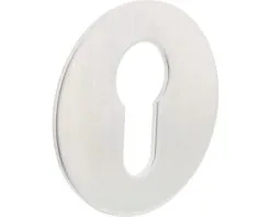 INTERSTEEL Rozet Rond Zelfklevend Met Profielcilindergat RVS Geborsteld