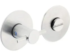 INTERSTEEL Rozet Rond Zelfklevend Met WC-/badkamersluiting RVS Geborsteld