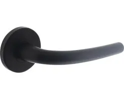 INTERSTEEL Deurkruk Paar Elena Op Rozet Zwart Mat