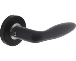 INTERSTEEL Deurkruk Paar Jupiter Op Rozet Zwart Mat