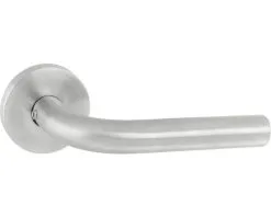 INTERSTEEL Deurkruk Paar Recht Op Rozet RVS Geborsteld