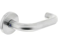 INTERSTEEL Deurkruk Paar Rond Op Rozet RVS Geborsteld