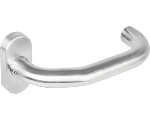 INTERSTEEL Deurkruk Paar Verkropt Op Ovaal Rozet RVS Geborsteld 1 INTERSTEEL Deurkruk Paar Verkropt Op Ovaal Rozet RVS Geborsteld