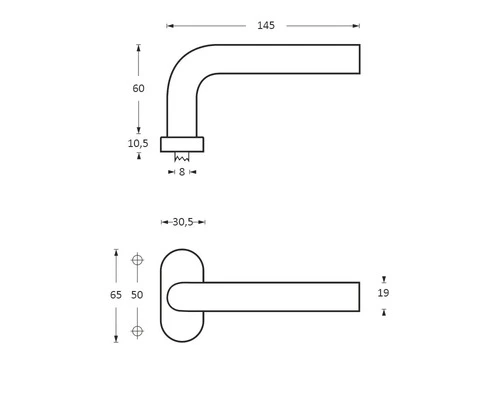 INTERSTEEL Deurkruk Paar Verkropt Op Ovaal Rozet RVS Geborsteld 2 INTERSTEEL Deurkruk Paar Verkropt Op Ovaal Rozet RVS Geborsteld - Afbeelding 2