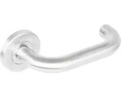 INTERSTEEL Deurkruk Paar Rond Op Rozet RVS Geborsteld