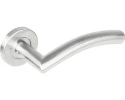 INTERSTEEL Deurkruk Paar Lisa 90° Op Rozet RVS Geborsteld