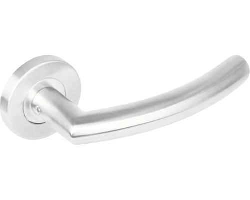 INTERSTEEL Deurkruk Paar Halfrond 90° Op Rozet RVS Geborsteld 1 INTERSTEEL Deurkruk Paar Halfrond 90° Op Rozet RVS Geborsteld