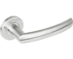 INTERSTEEL Deurkruk Paar Blok Op Rozet RVS Geborsteld