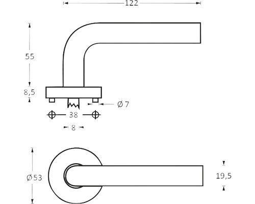 INTERSTEEL Deurkruk Paar Jupiter Op Rozet RVS Geborsteld 2 INTERSTEEL Deurkruk Paar Jupiter Op Rozet RVS Geborsteld - Afbeelding 2