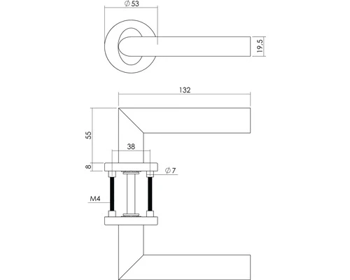 INTERSTEEL Deurkruk Paar Girona Op Rozet RVS Geborsteld 2 INTERSTEEL Deurkruk Paar Girona Op Rozet RVS Geborsteld - Afbeelding 2