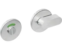 INTERSTEEL Rozet Rond Plat Met WC-/badkamersluiting RVS Geborsteld