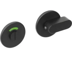 INTERSTEEL Rozet Rond Met WC-/badkamersluiting Zwart Mat