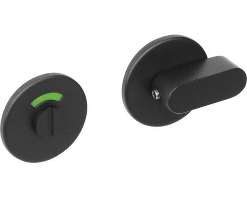 INTERSTEEL Rozet Rond Met WC-/badkamersluiting Zwart Mat 1 INTERSTEEL Rozet Rond Met WC-/badkamersluiting Zwart Mat