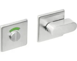 INTERSTEEL Rozet Vierkant Plat Met WC-/badkamersluiting RVS Geborsteld