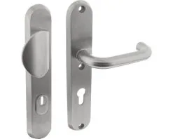 INTERSTEEL Veiligheidsbeslag Ovaal Duw/kruk PC72 Anti-kerntrek RVS Geborsteld