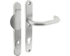 INTERSTEEL Veiligheidsbeslag Ovaal Smal Duw/kruk PC92 Anti-kerntrek RVS Geborsteld