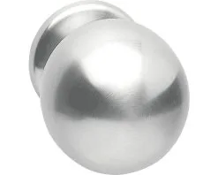INTERSTEEL Voordeurknop Bol Ø 75/66 Mm Eenzijdige Montage RVS Geborsteld