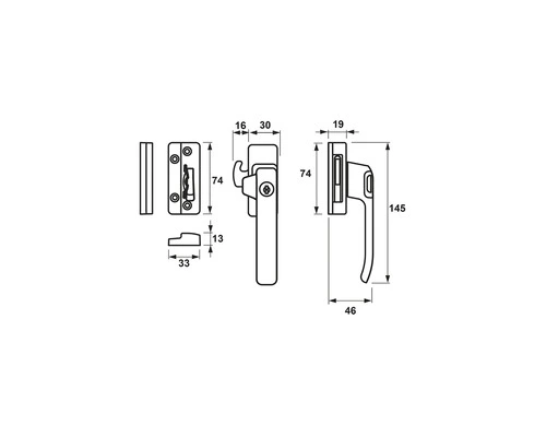 AXA Veiligheids Raamsluiting 3329 Rechtsdraaiend Wit 3 AXA Veiligheids Raamsluiting 3329 Rechtsdraaiend Wit - Afbeelding 3
