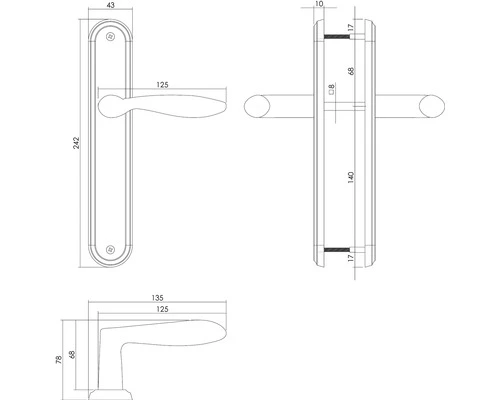 INTERSTEEL Deurkruk Paar George Op Blindschild Nikkel Mat 2 INTERSTEEL Deurkruk Paar George Op Blindschild Nikkel Mat - Afbeelding 2