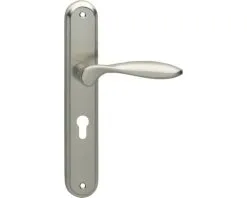 INTERSTEEL Deurkruk Paar George Op Schild Met Profielcilindergat PC55 Nikkel Mat