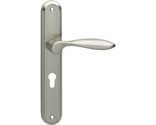 INTERSTEEL Deurkruk Paar George Op Schild Met Profielcilindergat PC55 Nikkel Mat 1 INTERSTEEL Deurkruk Paar George Op Schild Met Profielcilindergat PC55 Nikkel Mat