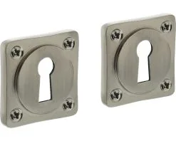INTERSTEEL Rozet Vierkant Met Sleutelgat Basic Nikkel Mat
