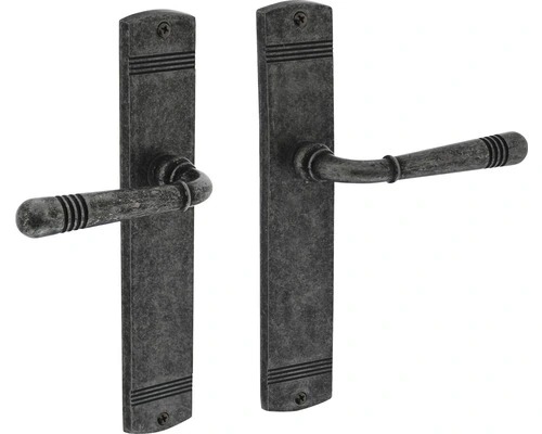 INTERSTEEL Deurkruk Paar Emily Op Blindschild Oud Grijs 1 INTERSTEEL Deurkruk Paar Emily Op Blindschild Oud Grijs