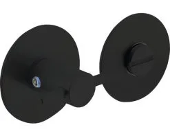 INTERSTEEL Rozet Rond Met WC-/badkamersluiting Zelfklevend Zwart Mat